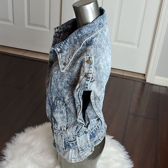 Vintage 80's Acid Wash Denim Jean Jacket - Picture 11 of 12